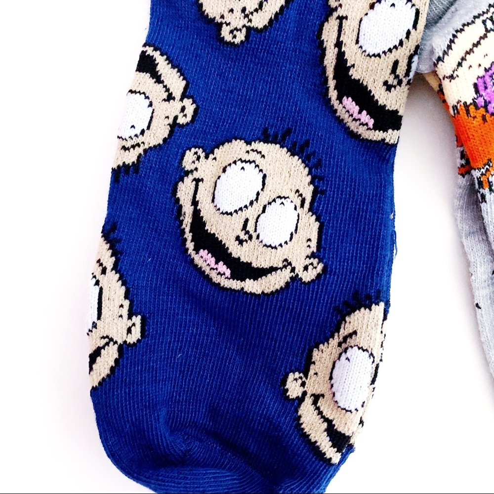 Rugrats Nickelodeon Crew Socks Tommy Chuckie Reptar Mens Womens 90s Retro Gift - Picture 3 of 6